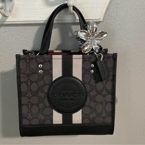 Coach Black and Gray Patterned Tote